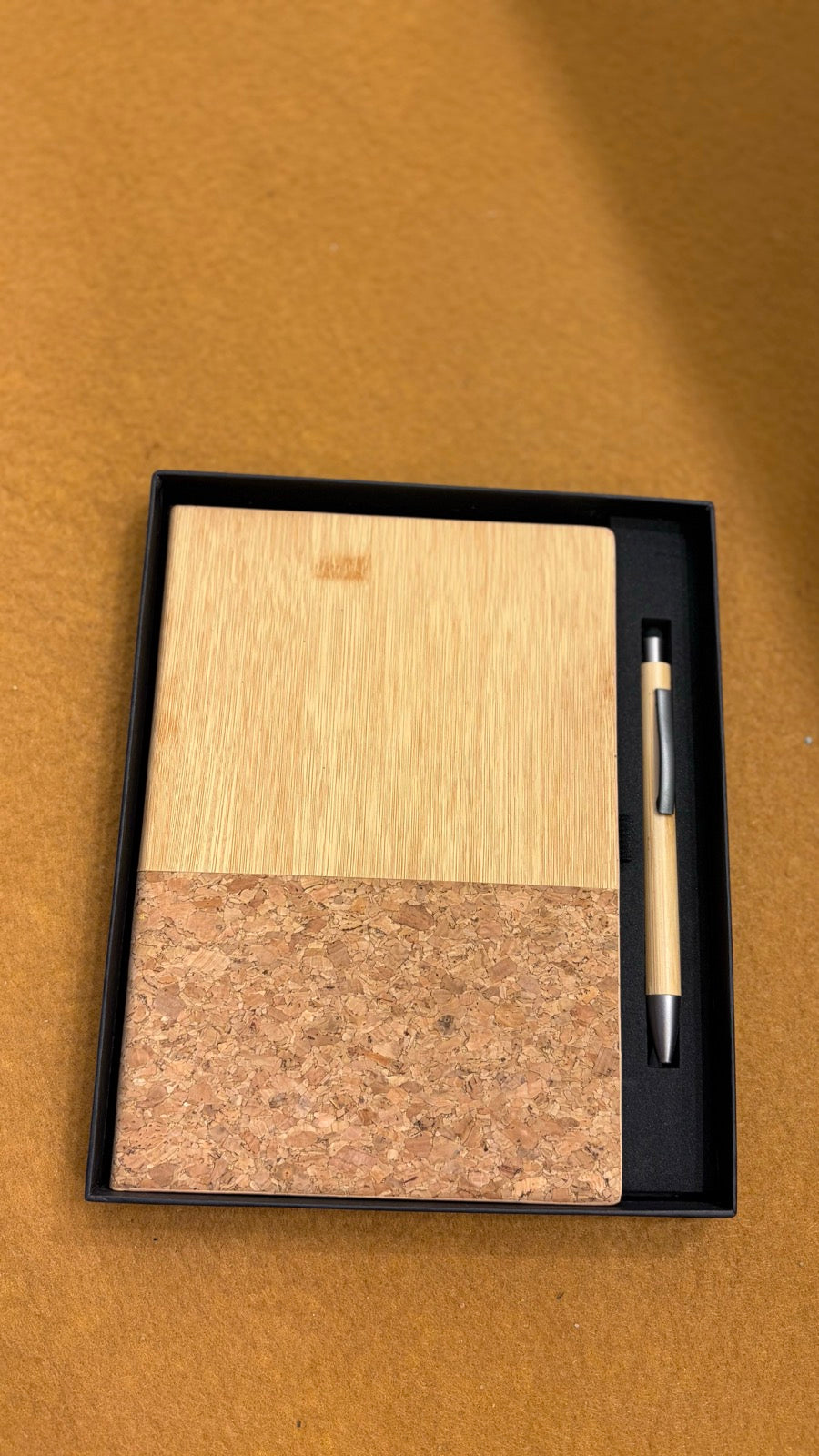 Wood & Cork Two-Tone Diary and Pen Set