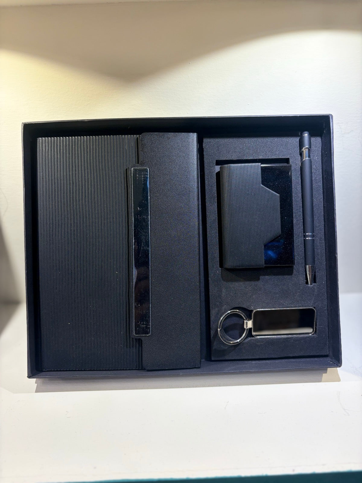 Leather Diary & Pen Gift Set — Slim Two-Piece Combo - Tan