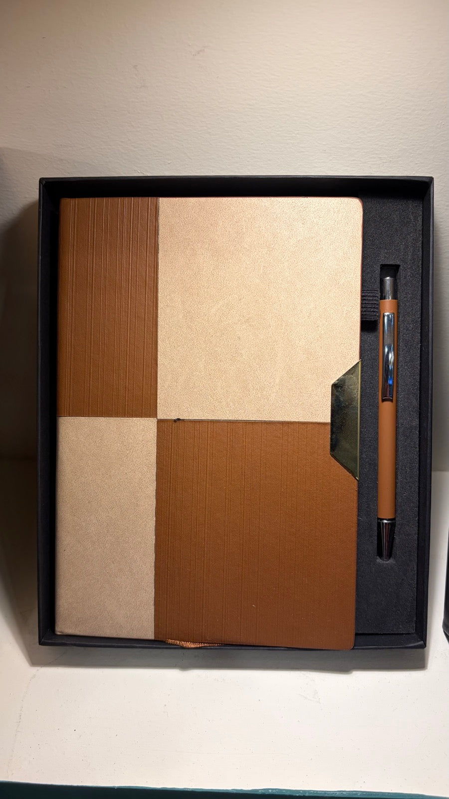 Wood & Cork Two-Tone Diary and Pen Set