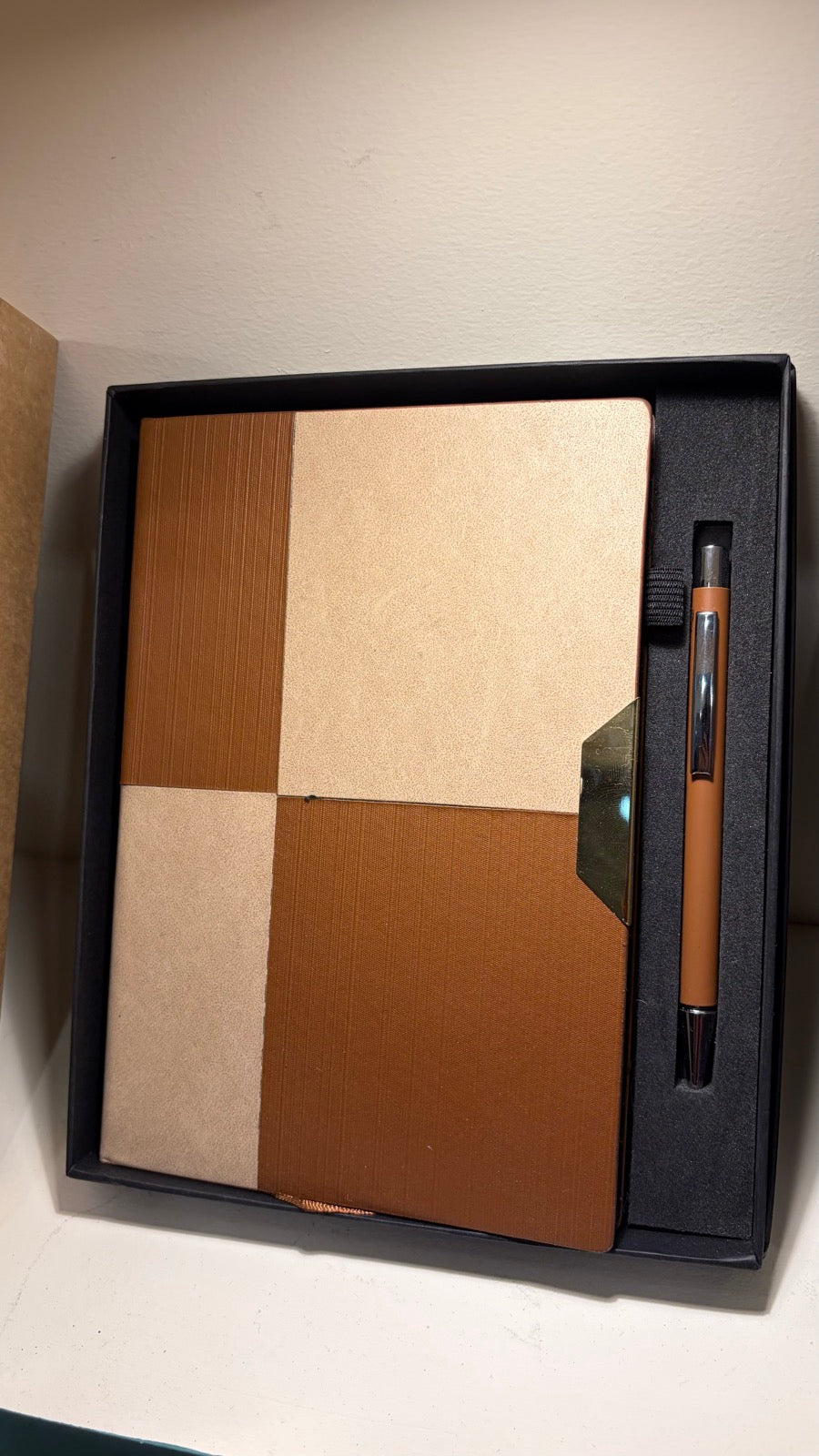 Wood & Cork Two-Tone Diary and Pen Set
