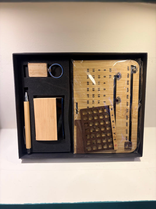 Wood Notebook & Pen Box Combo