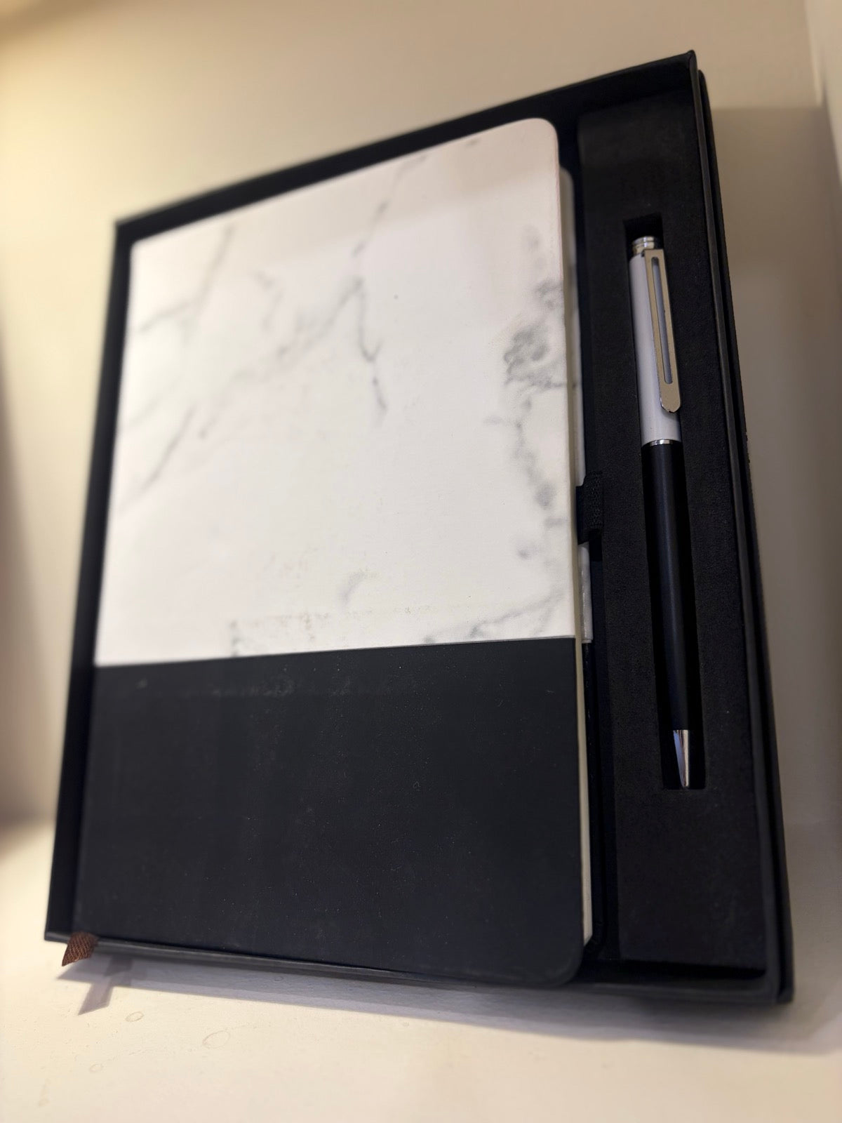 Marble-Top Notebook & Pen Set