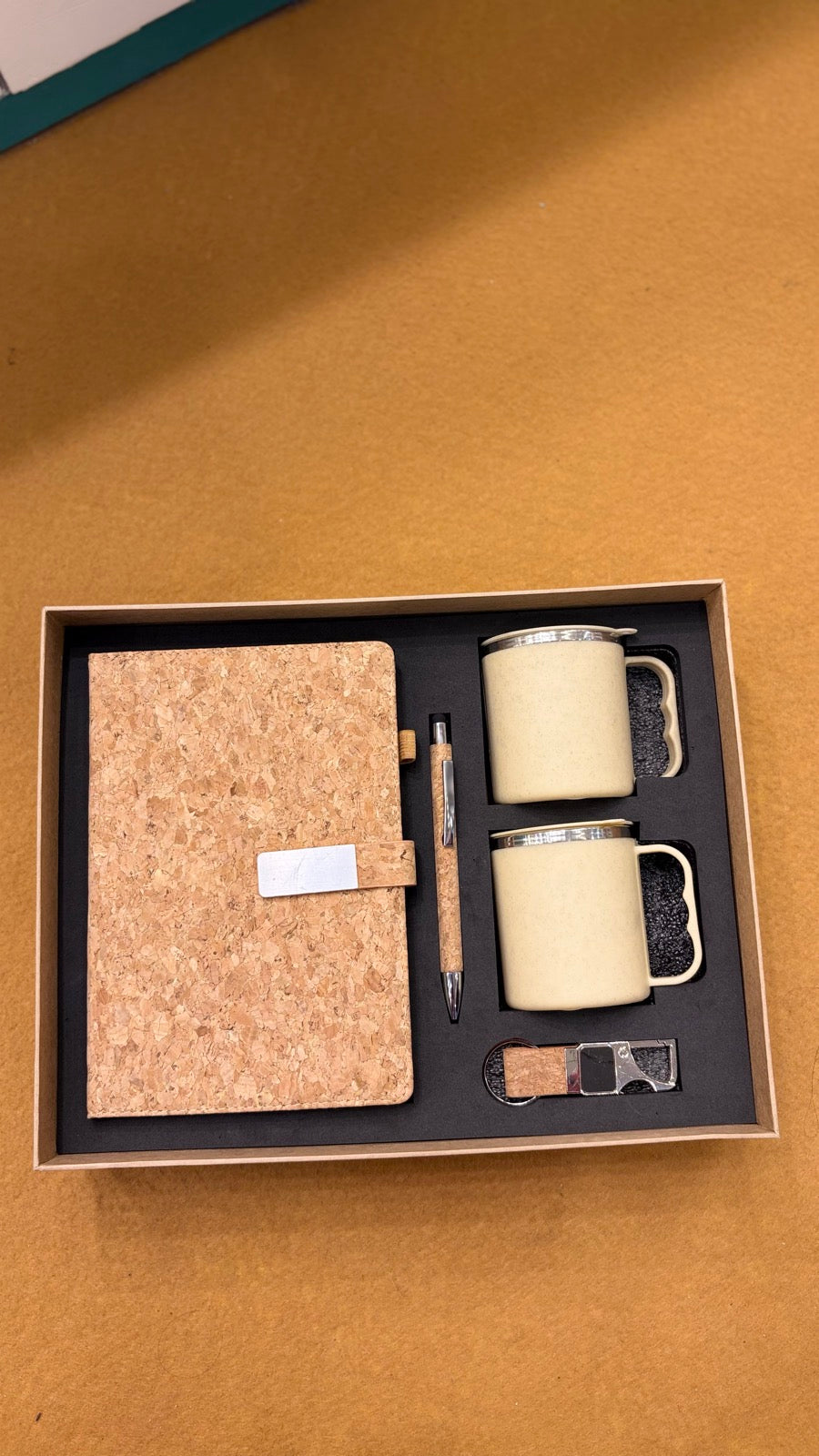 Cork Notebook & Ceramic Mug Pair Gift Set