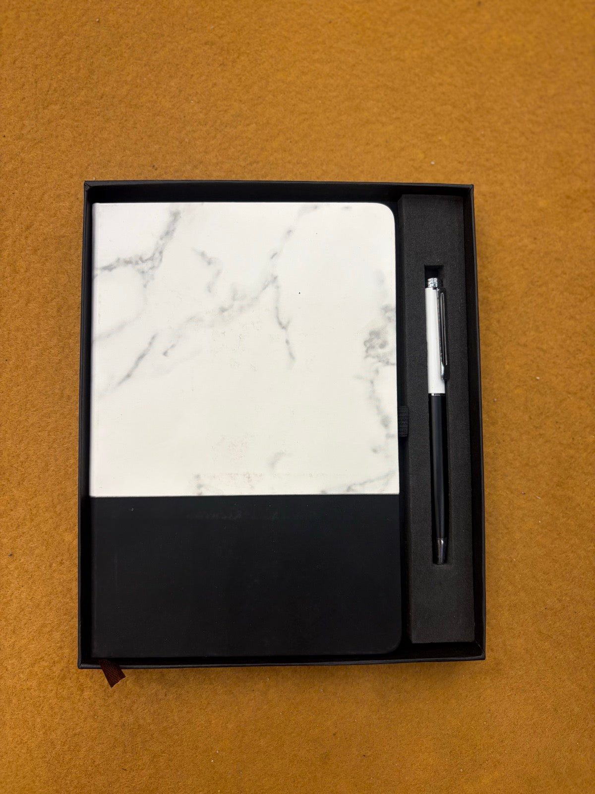 Marble-Top Notebook & Pen Set