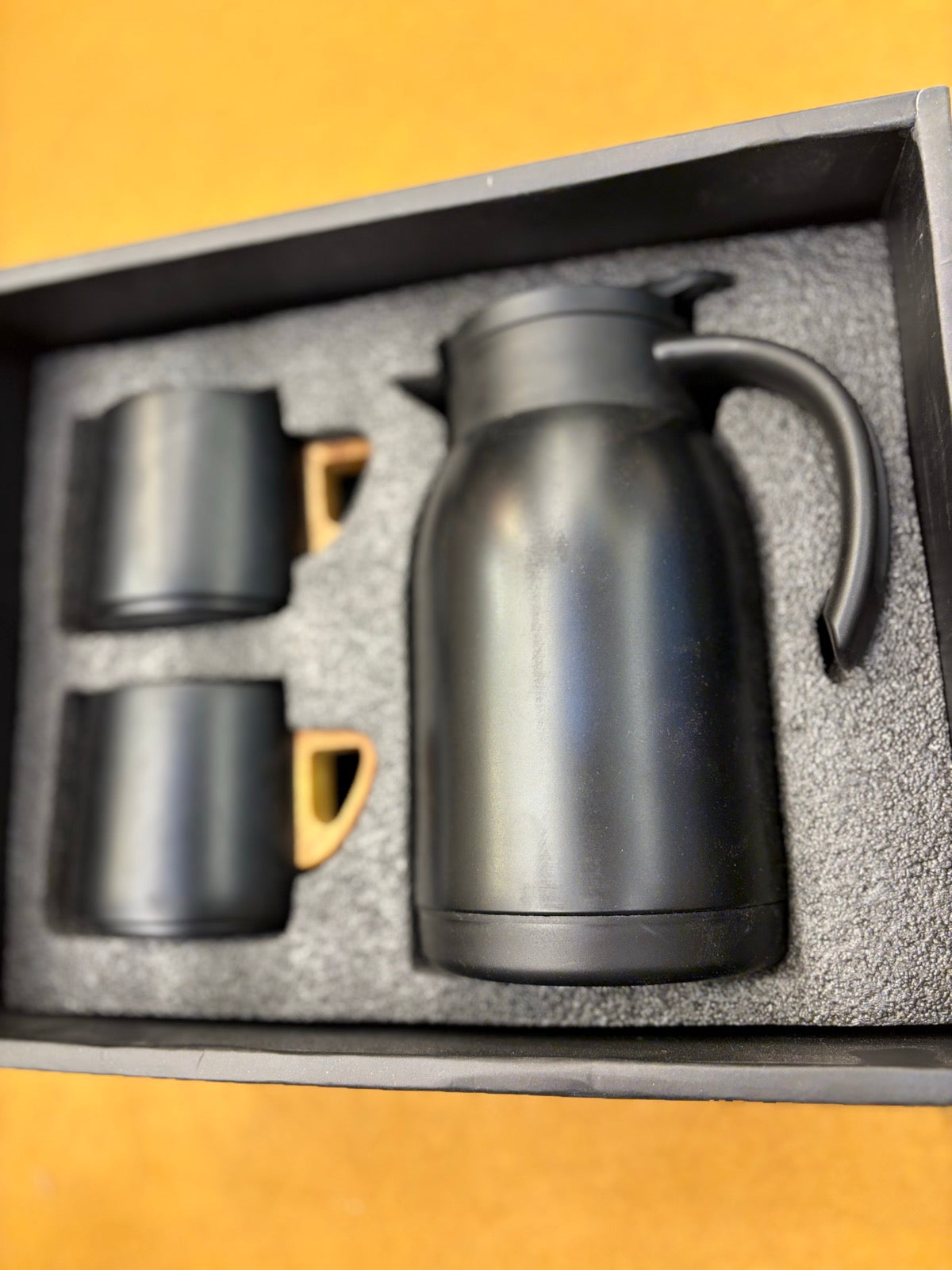 Vacuum Carafe & Cups Gift Set - Black Box