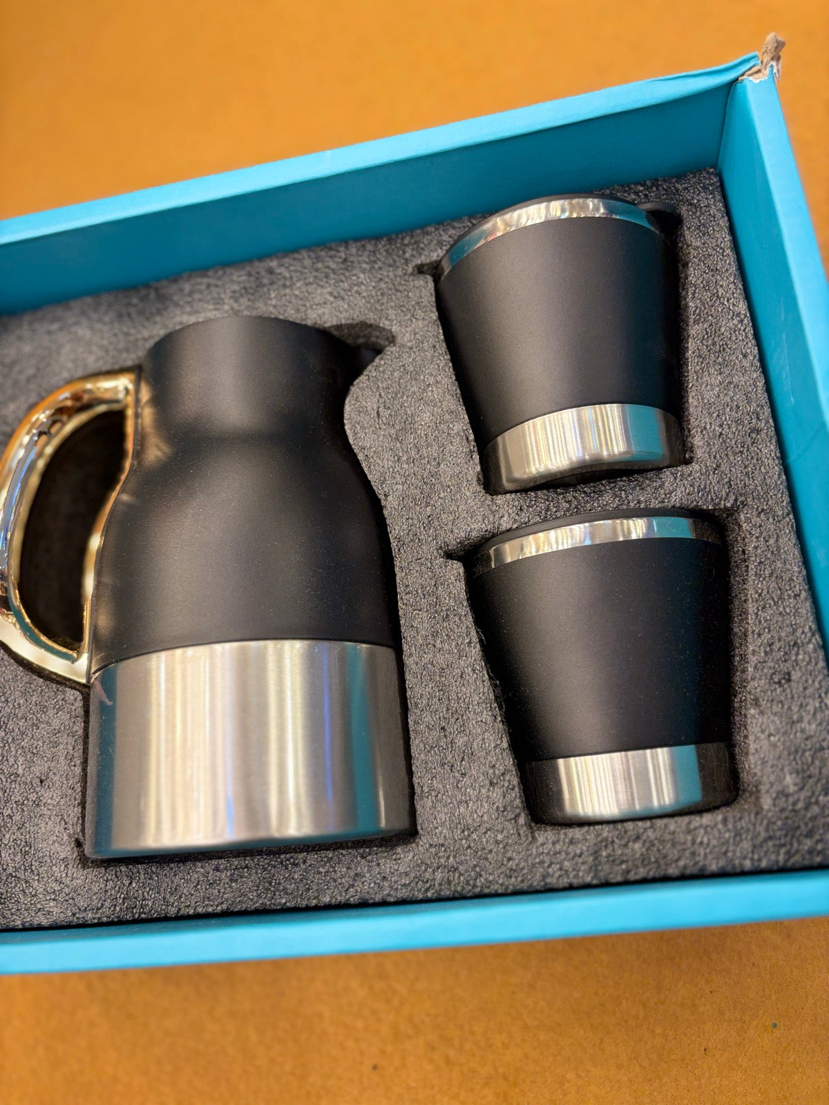 Vacuum Carafe & Cups Gift Set - Teal Box