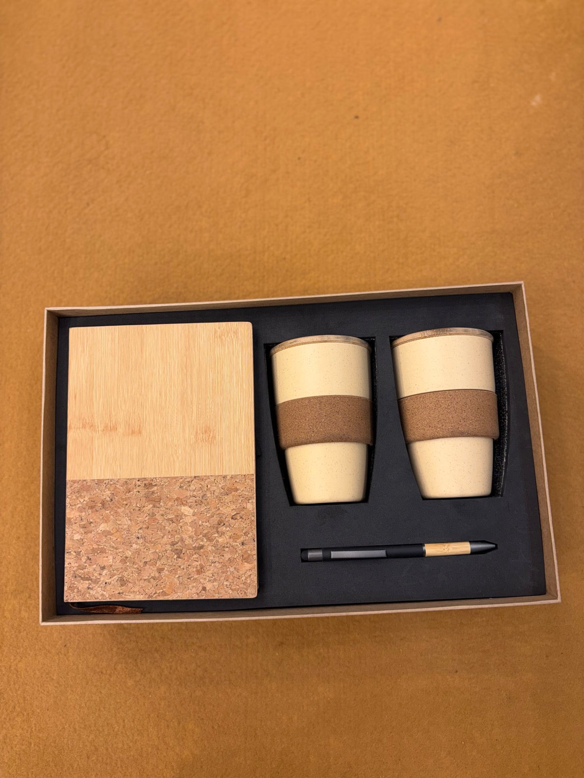 Wood & Cork Tumbler Pair Gift Set