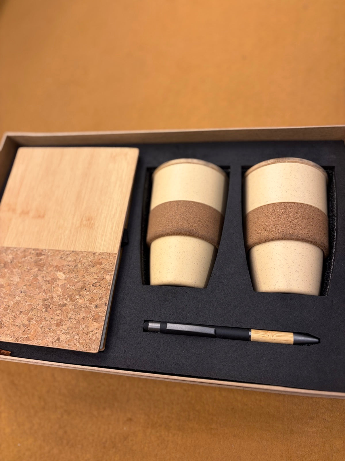 Wood & Cork Tumbler Pair Gift Set