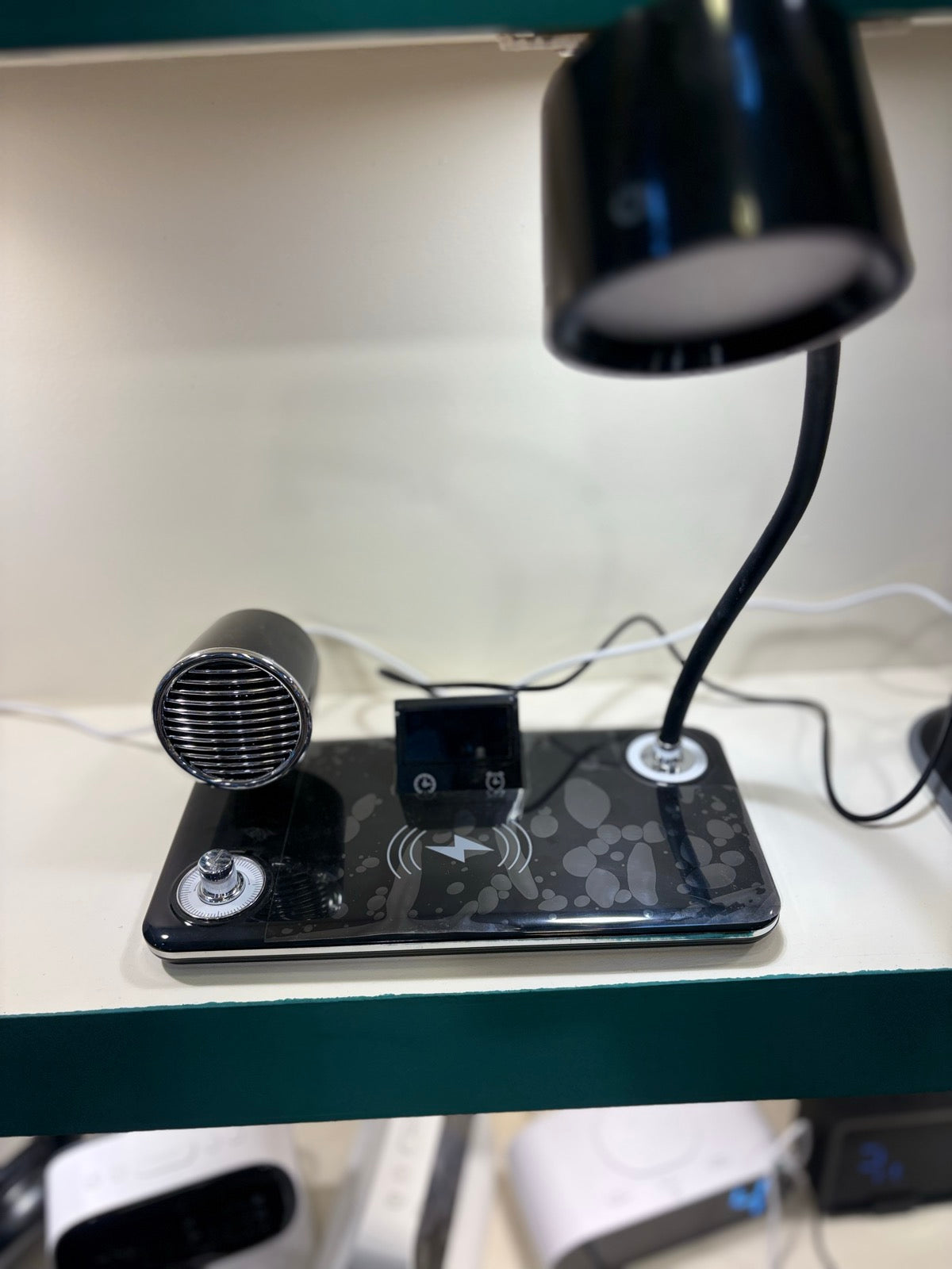 Desk Gooseneck Lamp with Speaker & Wireless Charger