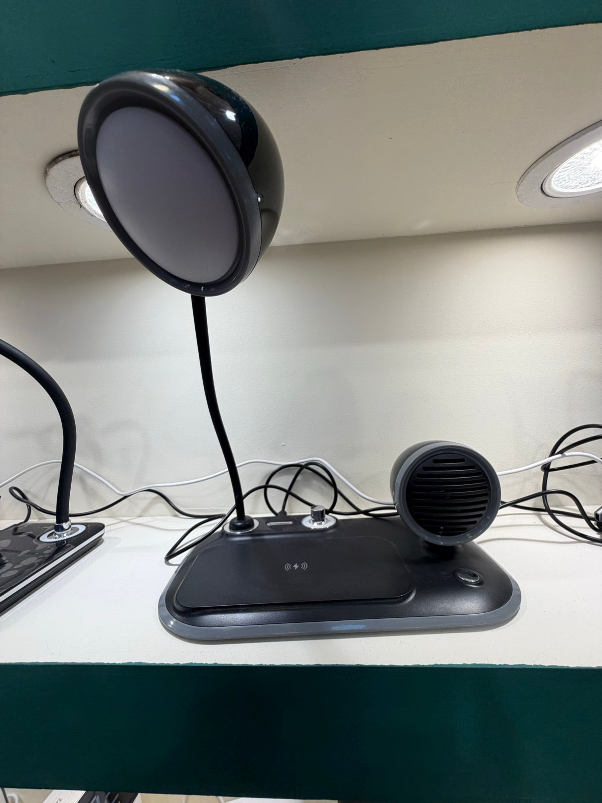 Desk Gooseneck Lamp with Speaker & Wireless Charger