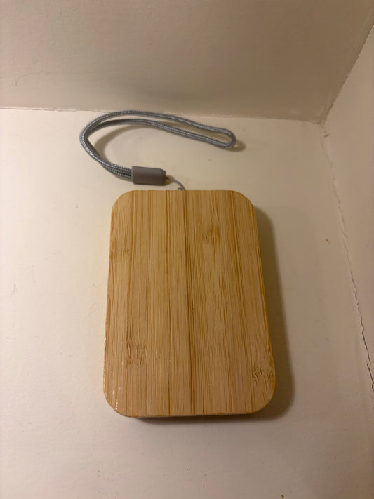 Bamboo USB Cable Set Keychain - real product photo IMG_9531