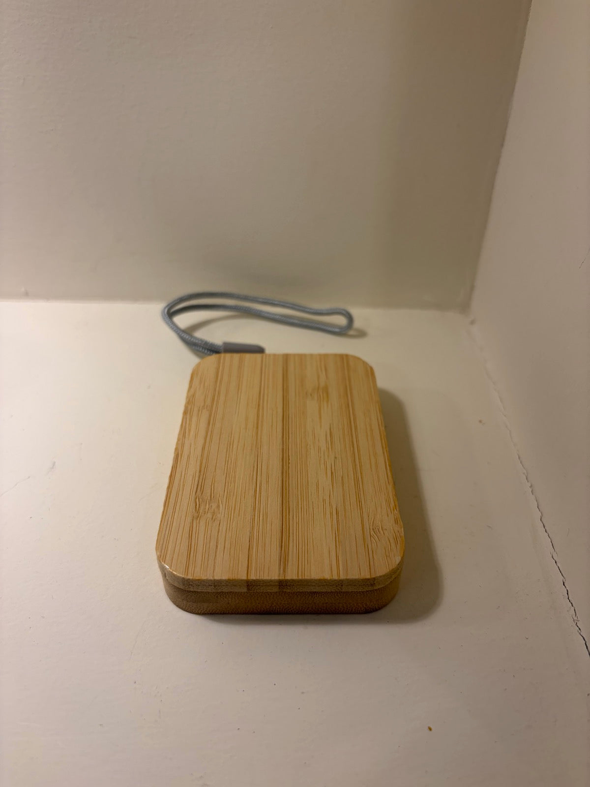 Bamboo USB Cable Set Keychain - real product photo IMG_9532