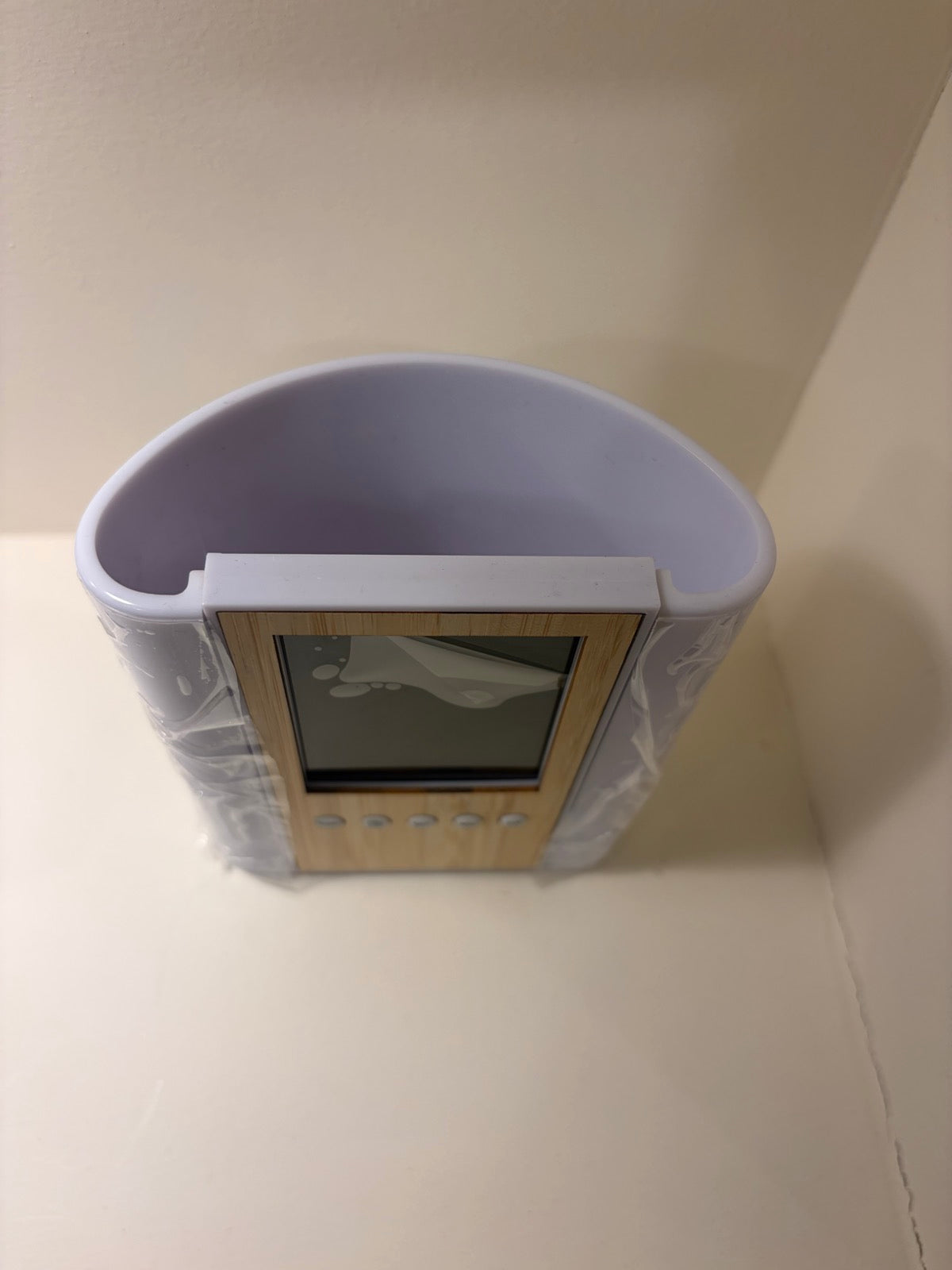 Bamboo Pen Stand with Digital Clock – 9033-7