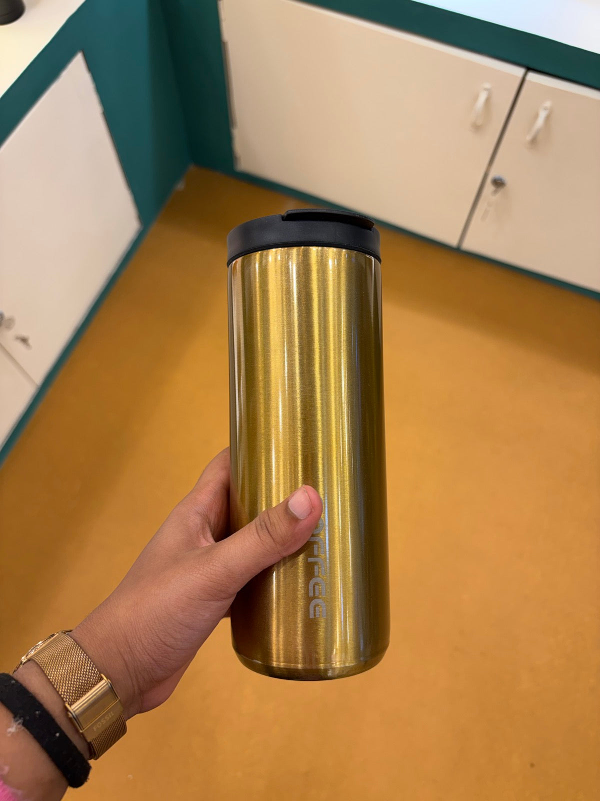 Insulated Straw Tumbler - Gold - real inventory photo