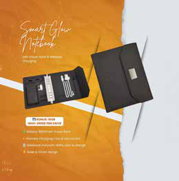Smart Glow Notebook Diary with Wireless Power Bank corporate gift - Meru Trophy Bangalore