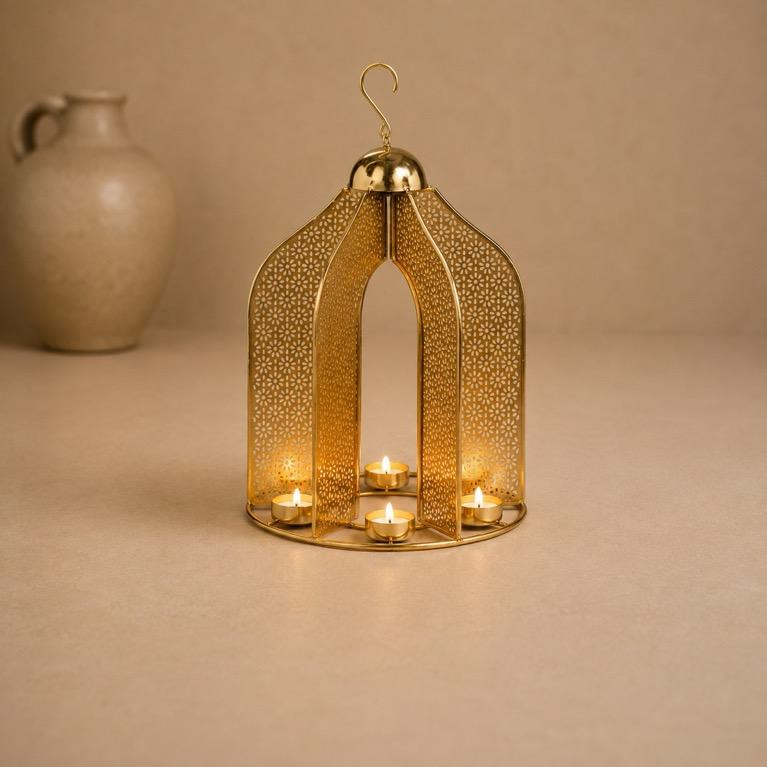 Darbar jaali hanging lantern, handcrafted metal craft