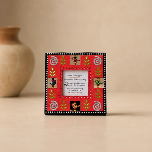 Yaadein Banaras Toy Wooden Photo Frame Small, handcrafted Banarasi wooden toy craft