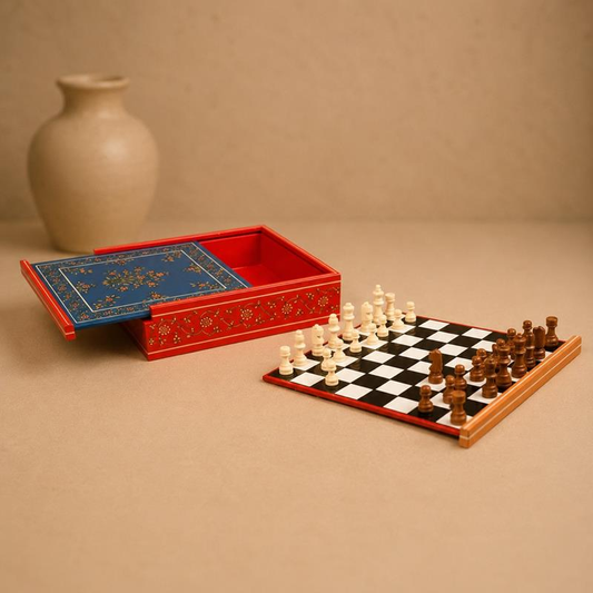 Shatranj Exclusive Kishangarh Wooden Chess, handcrafted Kishangarh wood craft