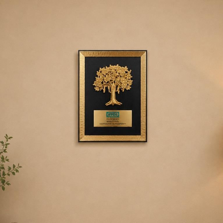 Bodhi Gaurav Tree Of Life Recognition Plaque, handcrafted metal craft