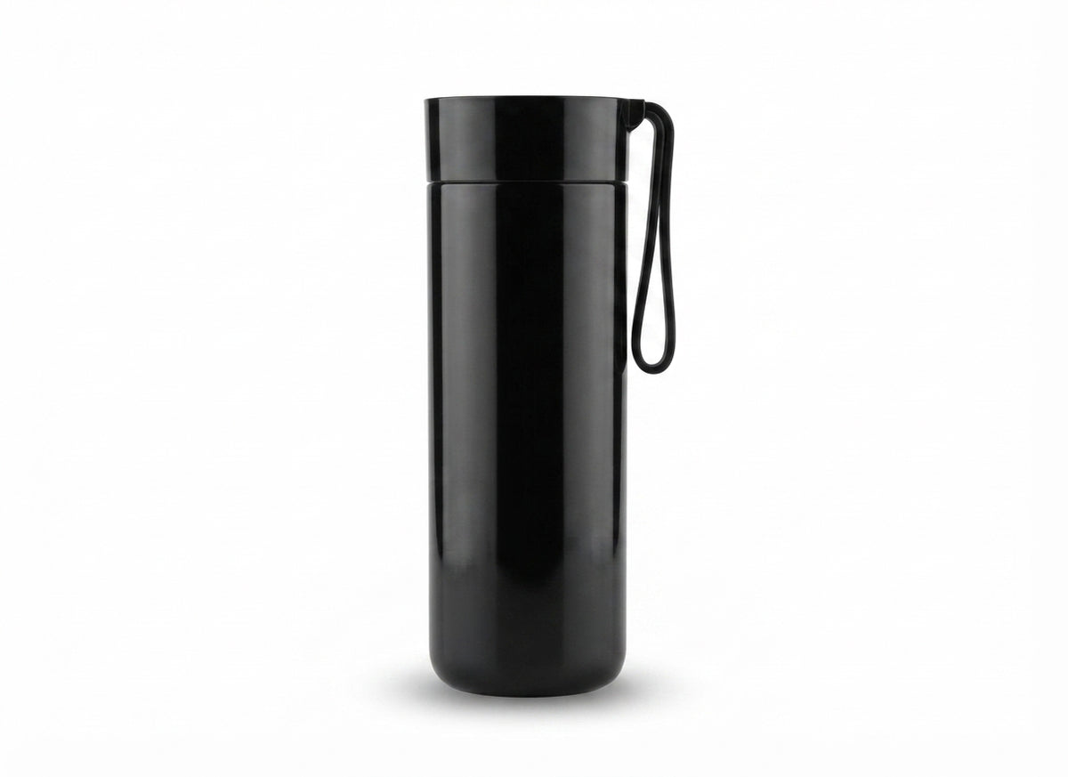 Suction Flask with Carry Loop - Black - Meru Trophy corporate gifting