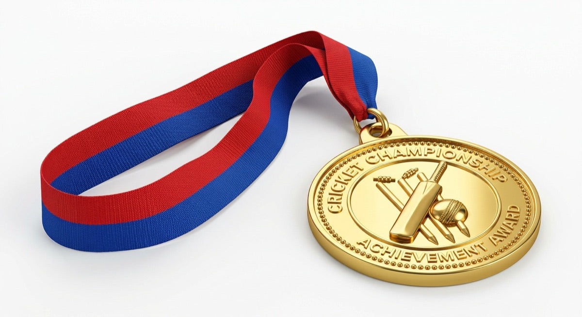 Cricket Medal - 3/4 angle