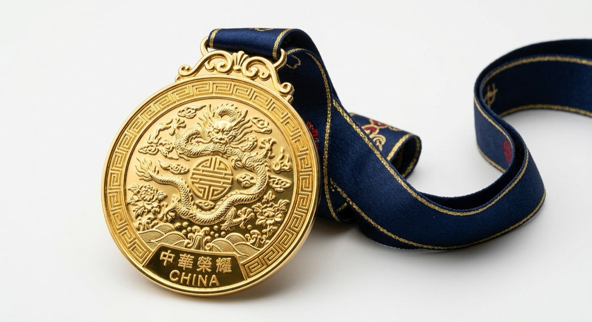 New China Medal - 3/4 angle