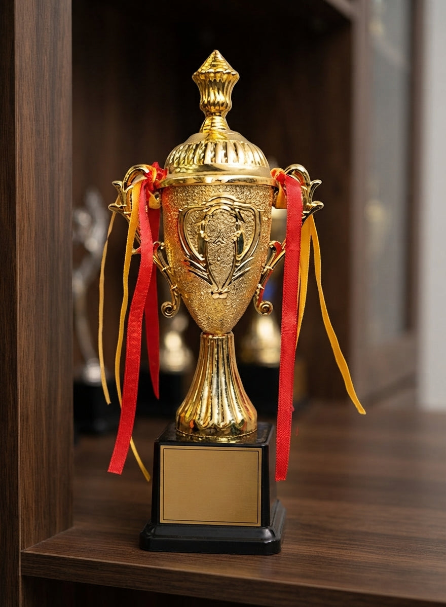 Gold Trophy Cup Custom Awards and Trophies PC 33 alternate view - Meru Trophy