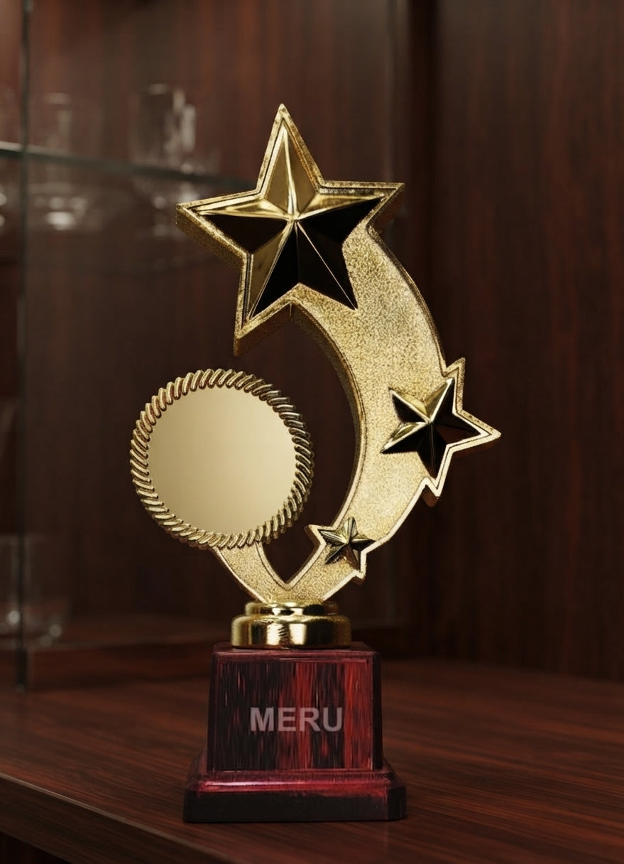 Gold Star Trophy | Custom Trophies  2375 alternate view - Meru Trophy
