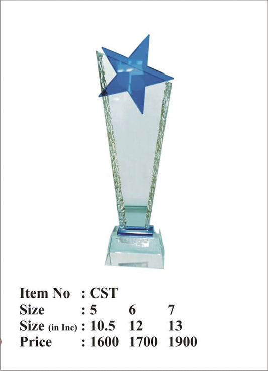 Crystal Star Award Trophy CST-5 - A beautiful crystal trophy for awards and recognition.