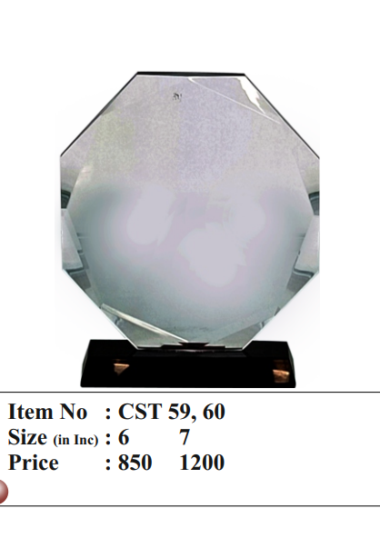 Elegant crystal trophy