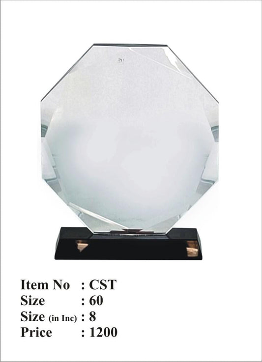 Elegant crystal trophy for corporate awards and recognition.