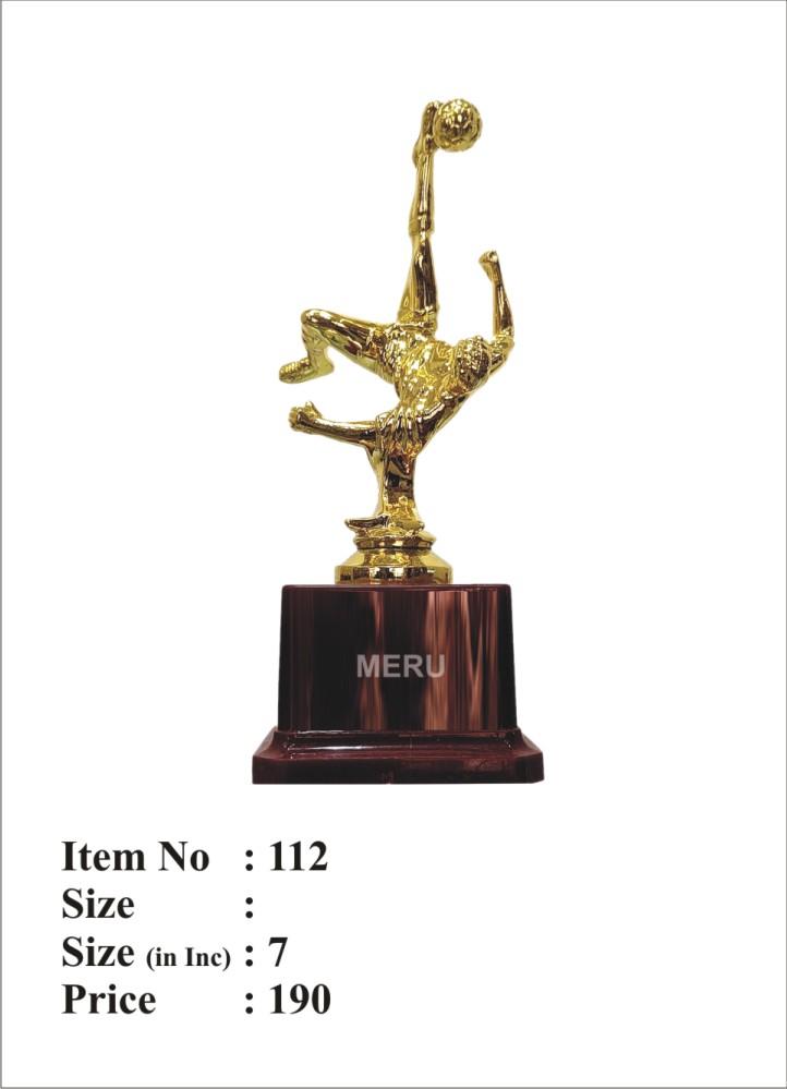 Gold Bicycle Kick Soccer Trophy - Fiber Trophy Image
