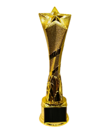 Gold Star Trophy - Perfect for corporate recognition and custom trophy awards.