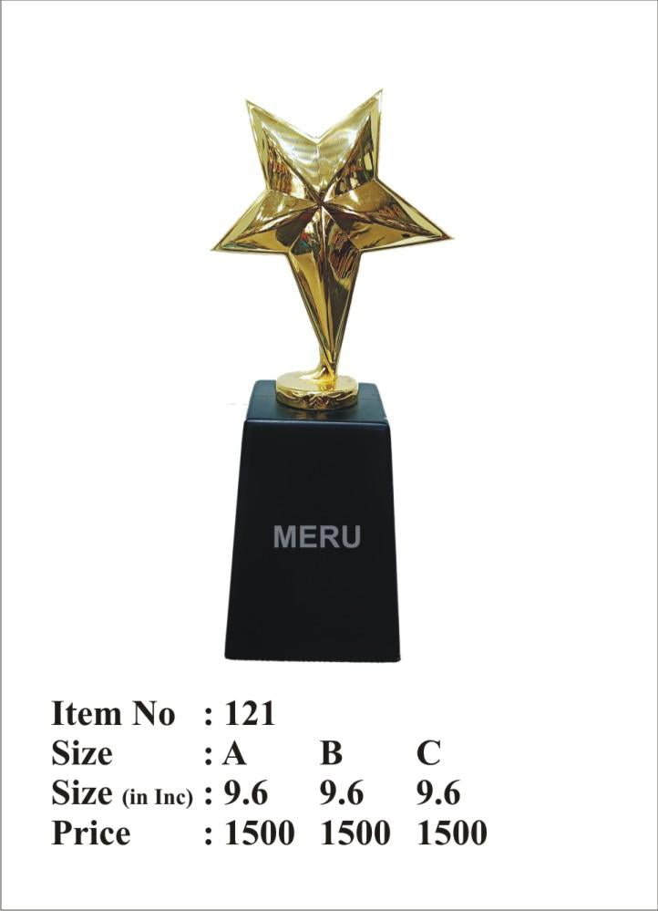 Gold star trophy; perfect for corporate recognition awards and employee recognition.