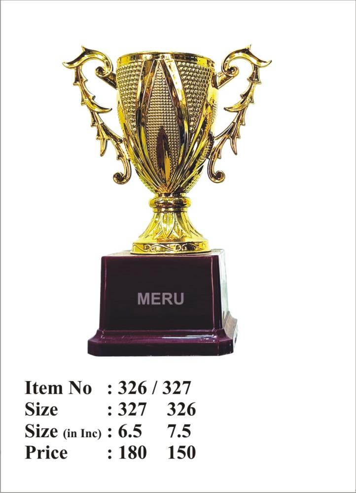 Elegant gold fiber trophy cup award; ideal for corporate recognition and sporting achievements.