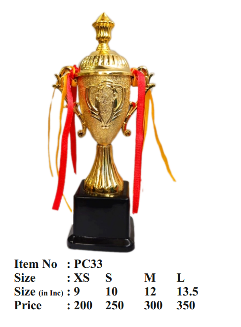 Gold Trophy Cup Custom Awards and Trophies PC 33