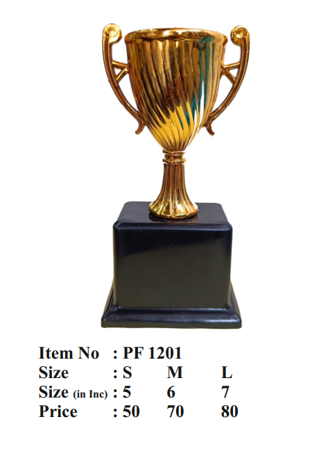 Gold Trophy Cup Custom Awards 1201 - Fiber Trophies Online