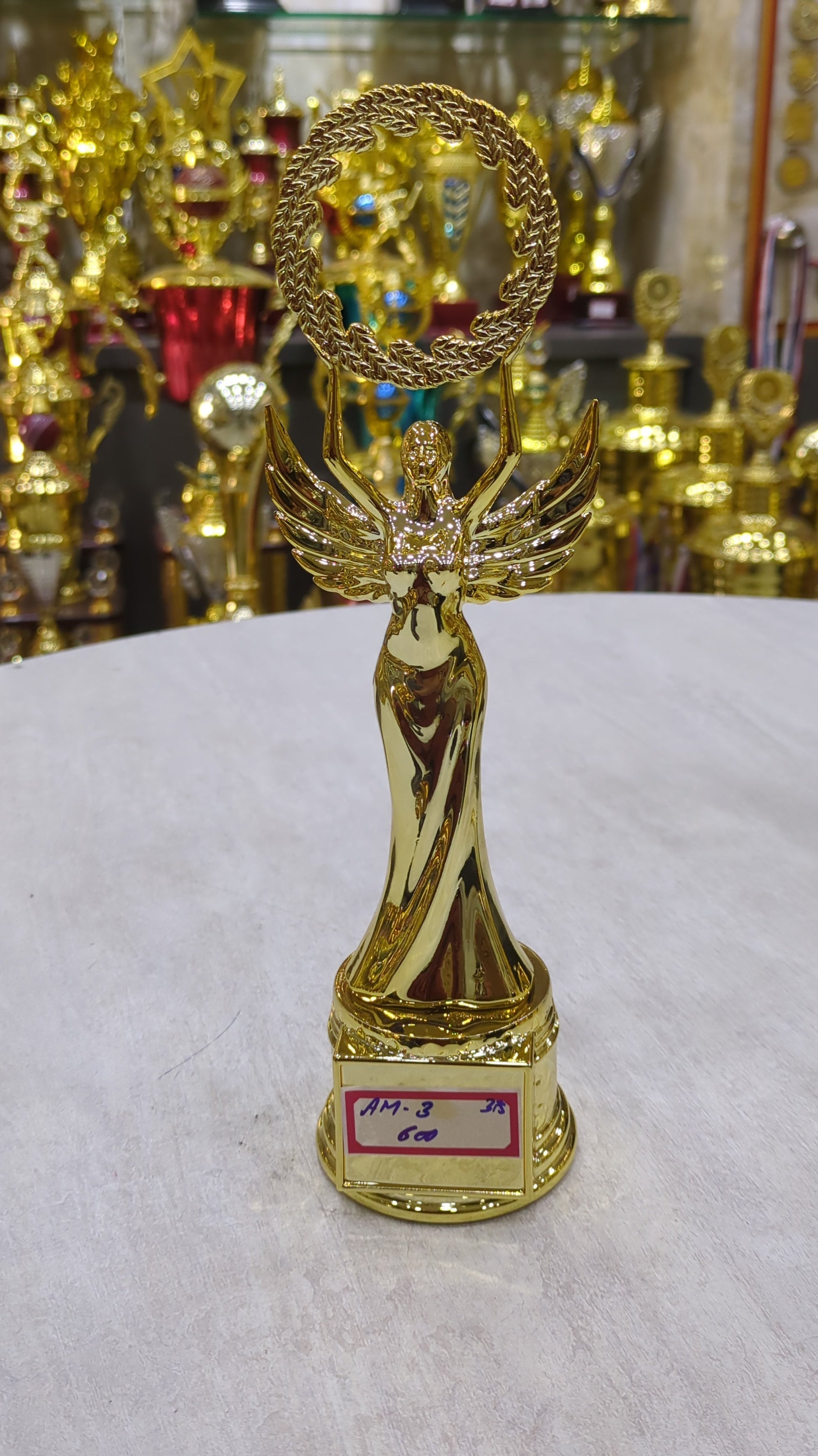 Gold Winged Victory Trophy - Award Trophy Design