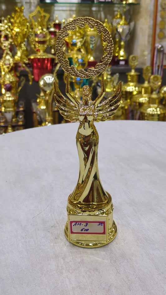 Gold Winged Victory Trophy - Award Trophy Design