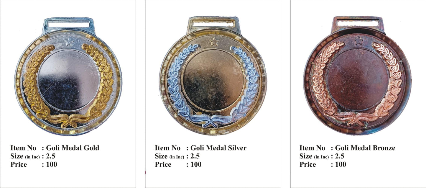 Gold Silver Bronze Medals for Recognition Awards