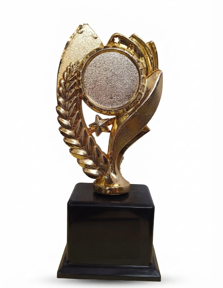 Gold Fiber Trophy - Custom Awards & Recognition PF 1204 - Fiber Trophies Online - Meru Trophy
