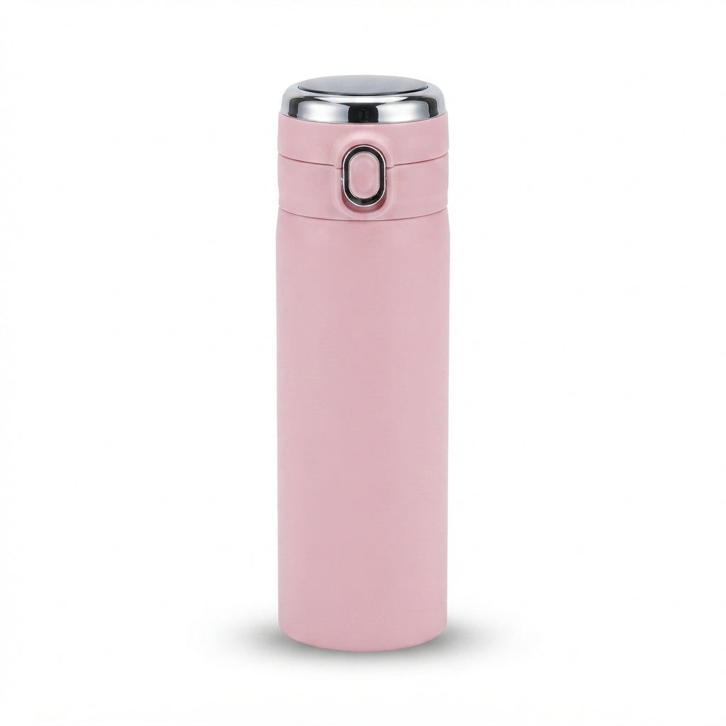 Temperature Display Flip-Lock Smart Flask - Pink - Meru Trophy corporate gifting