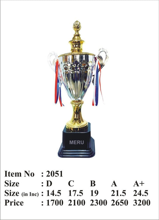 Elegant Metal Trophy - Recognition Award 2051