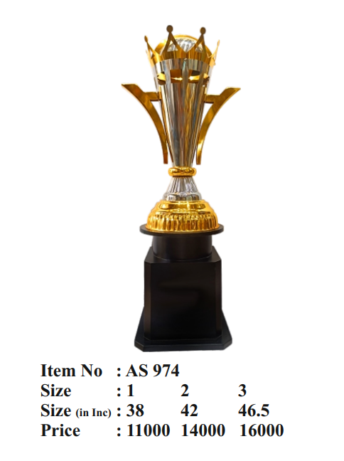 Metal Achievement Trophy AS974 - Premium Recognition Award