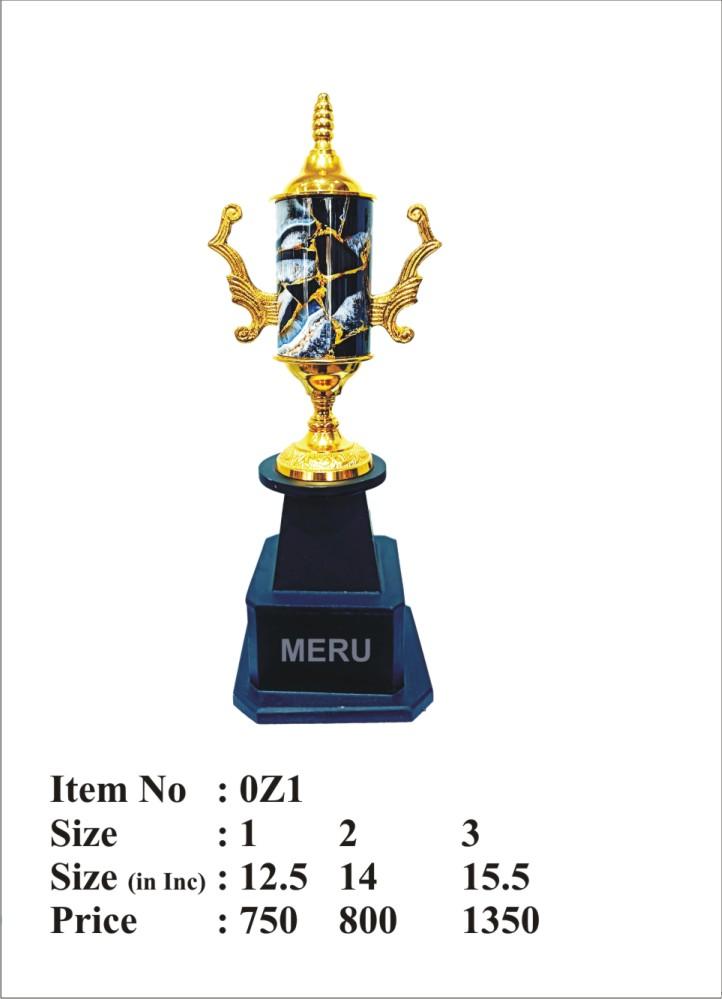 Metal Trophy - Black & Gold Achievement Award