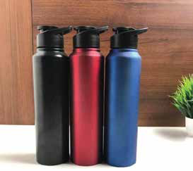 Matte Sipper Sports Bottle 1000 ML corporate gift - Meru Trophy Bangalore