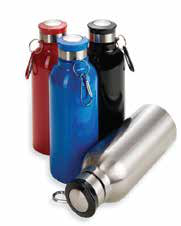 Steel Bottle with Carabiner Clip corporate gift - Meru Trophy Bangalore
