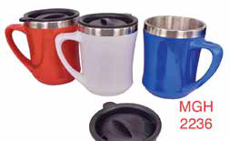 Steel Inner Coffee Mug with Lid 450 ML corporate gift - Meru Trophy Bangalore