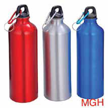 Aluminium Sports Bottle with Carabiner 750 ML corporate gift - Meru Trophy Bangalore