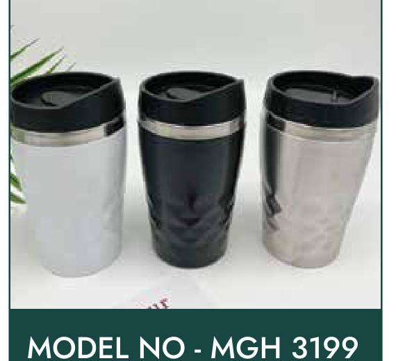 Steel Rim Coffee Tumbler 450 ML corporate gift - Meru Trophy Bangalore
